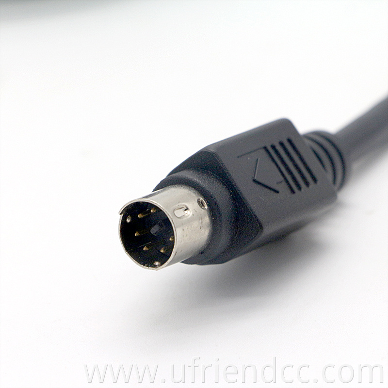 Custom Shiled Male To Male Female 5 6 8 9 10 Mini Pin Din Extension Cable